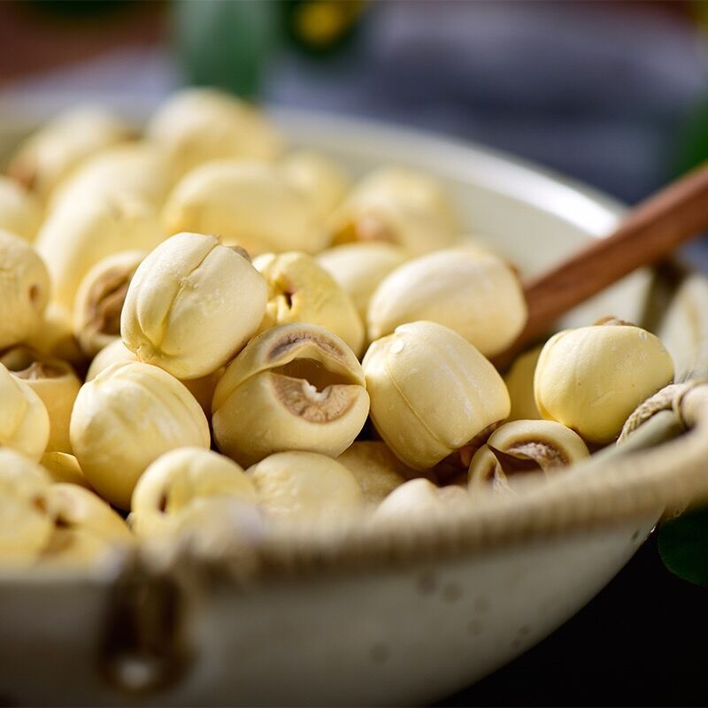 新鲜莲子批发去芯白莲磨皮白莲子500g广昌白莲中药材莲子江西特产