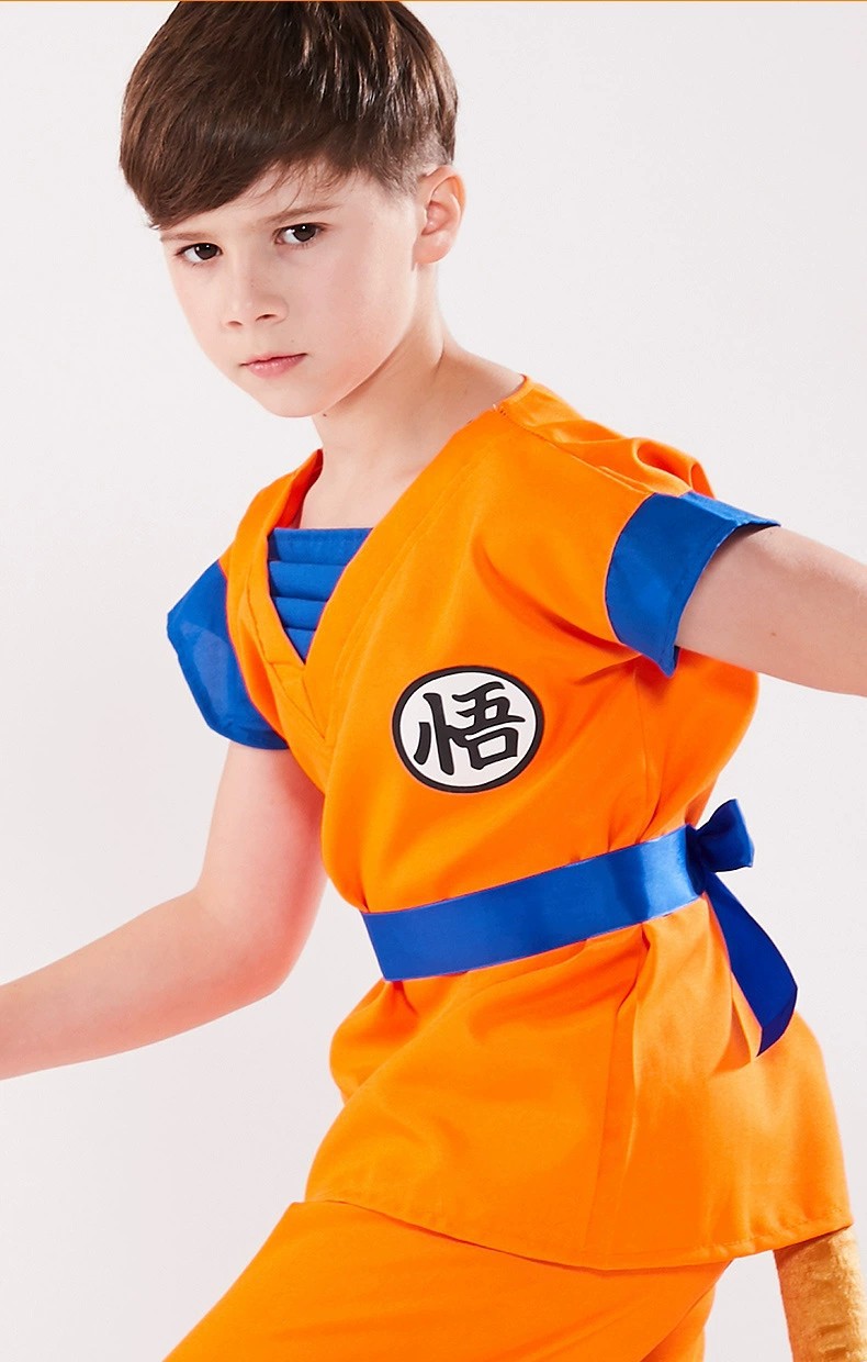 跨境七龙珠超级赛亚人cosplay孙悟空服装万圣节衣服儿童演出衣服