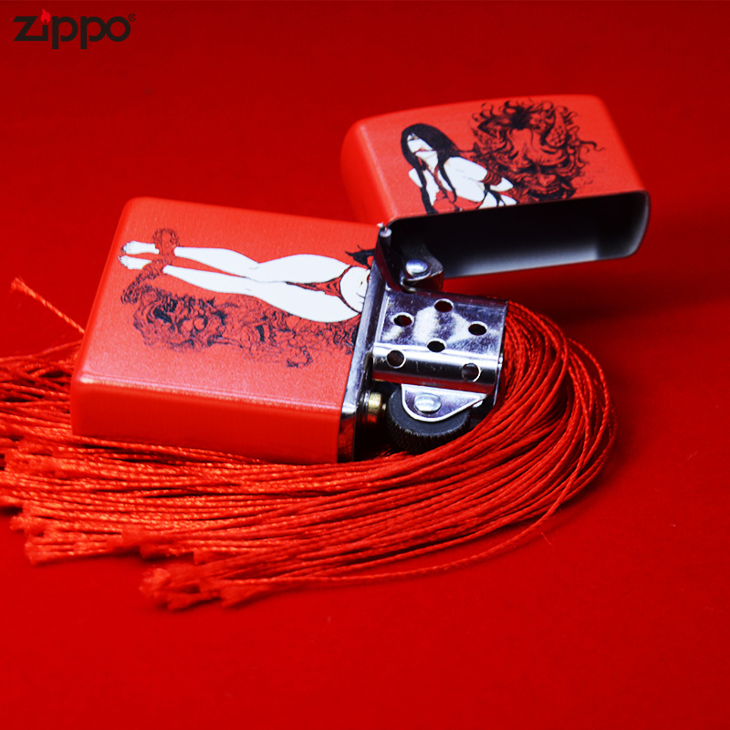 zippo打火机官方正版彩印般若女鬼煤油火机个性男士送礼批发工厂