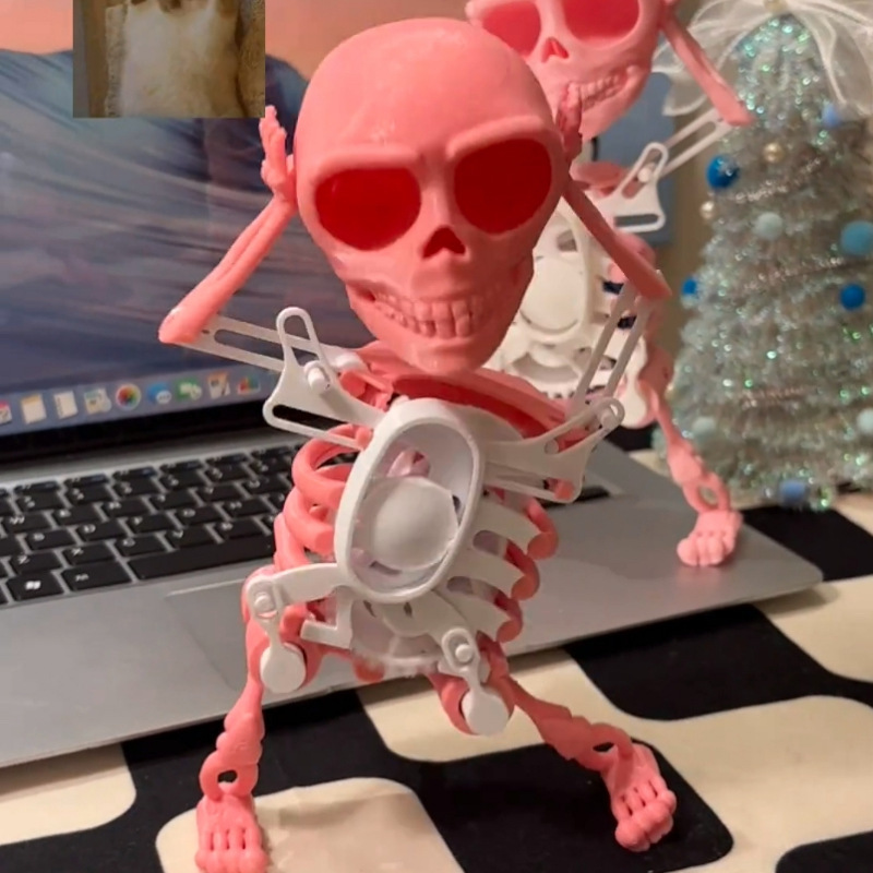 Best-Seller on Douyin 3D Printing Skull Dancing Swing Toy Trick Funny Three-Dimensional New Exotic Toy for College Students