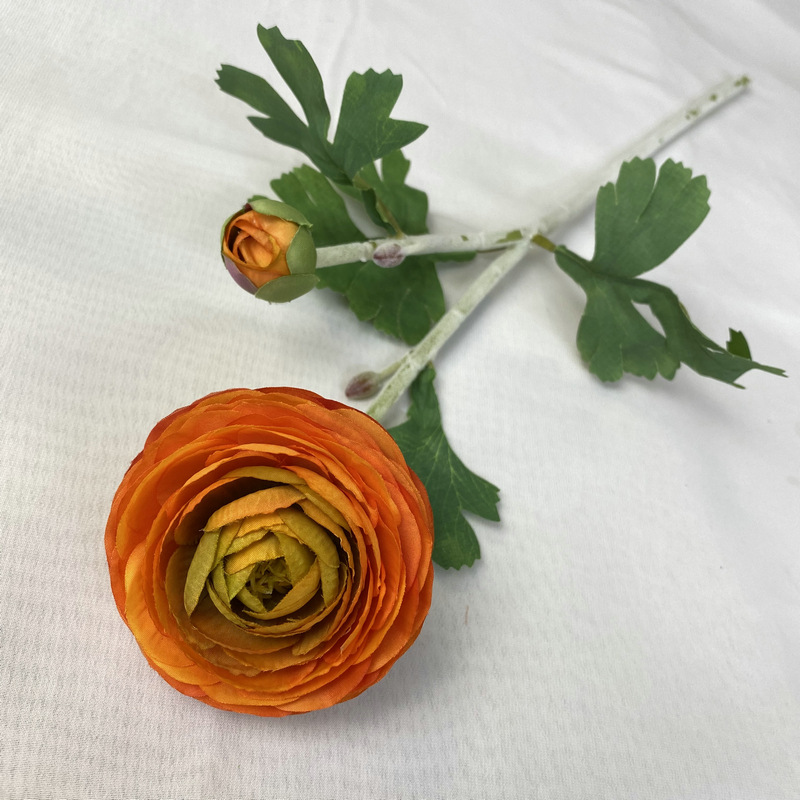 Brushed Cloth 2-Head Lotus Artificial Bouquet Wedding Home Decoration Artificial Flowers Rural Road Lead Flower Arrangement Decoration Fake Flower