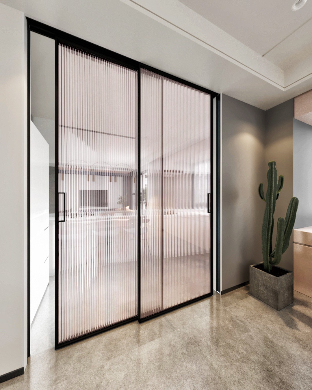 威吕 厂家直销现代简约铝合金玻璃移门衣帽间阳台书房厨房推拉门