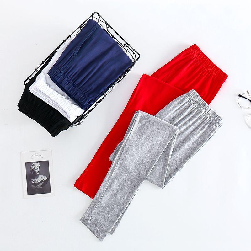 男士莫代尔打底裤秋裤长裤夏季超薄款轻薄弹力修身冰丝空调裤睡裤