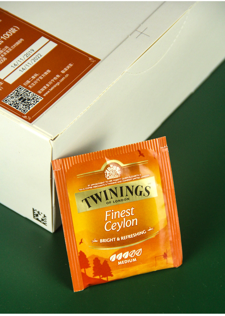 川宁英国红茶精品锡兰红茶2g*100包独立包装茶包酒店客房袋泡茶包