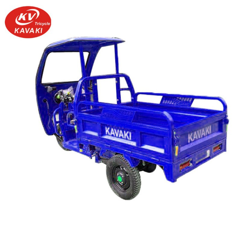 kavaki外贸跨境载重电动车 家用小型三轮拉货车带雨篷快递三轮车