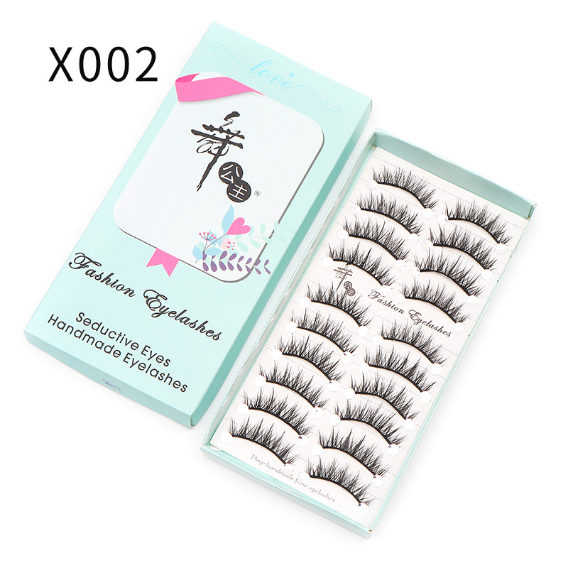 Little Devil Eyelashes Dingsen Factory False Eyelashes Cross-Border 10 Pairs Internet Celebrity Thick Comic Eyelashes