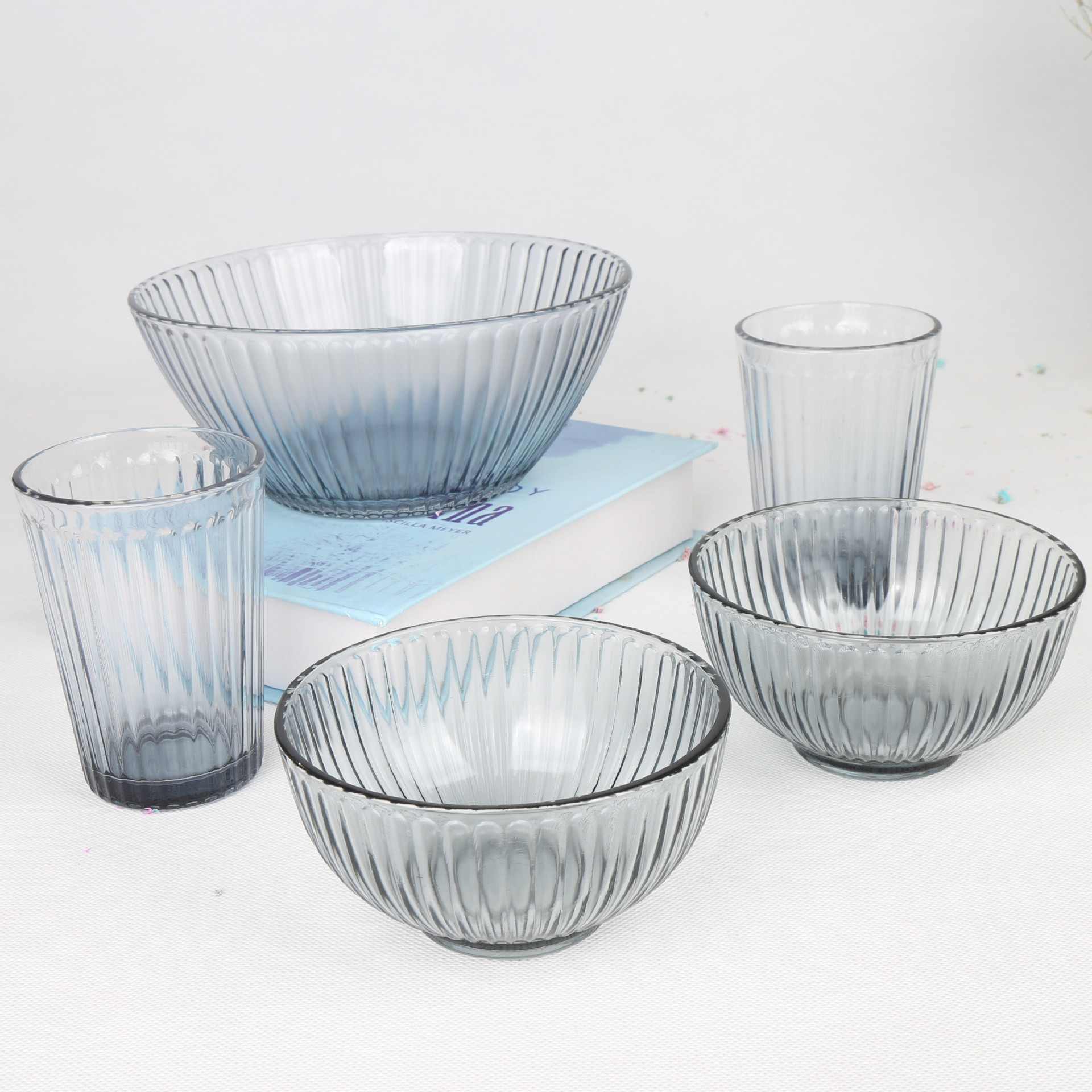 0成交180套创意玻璃杯陶瓷碗套装家用饭碗十里方圆杯碗组合系列促销