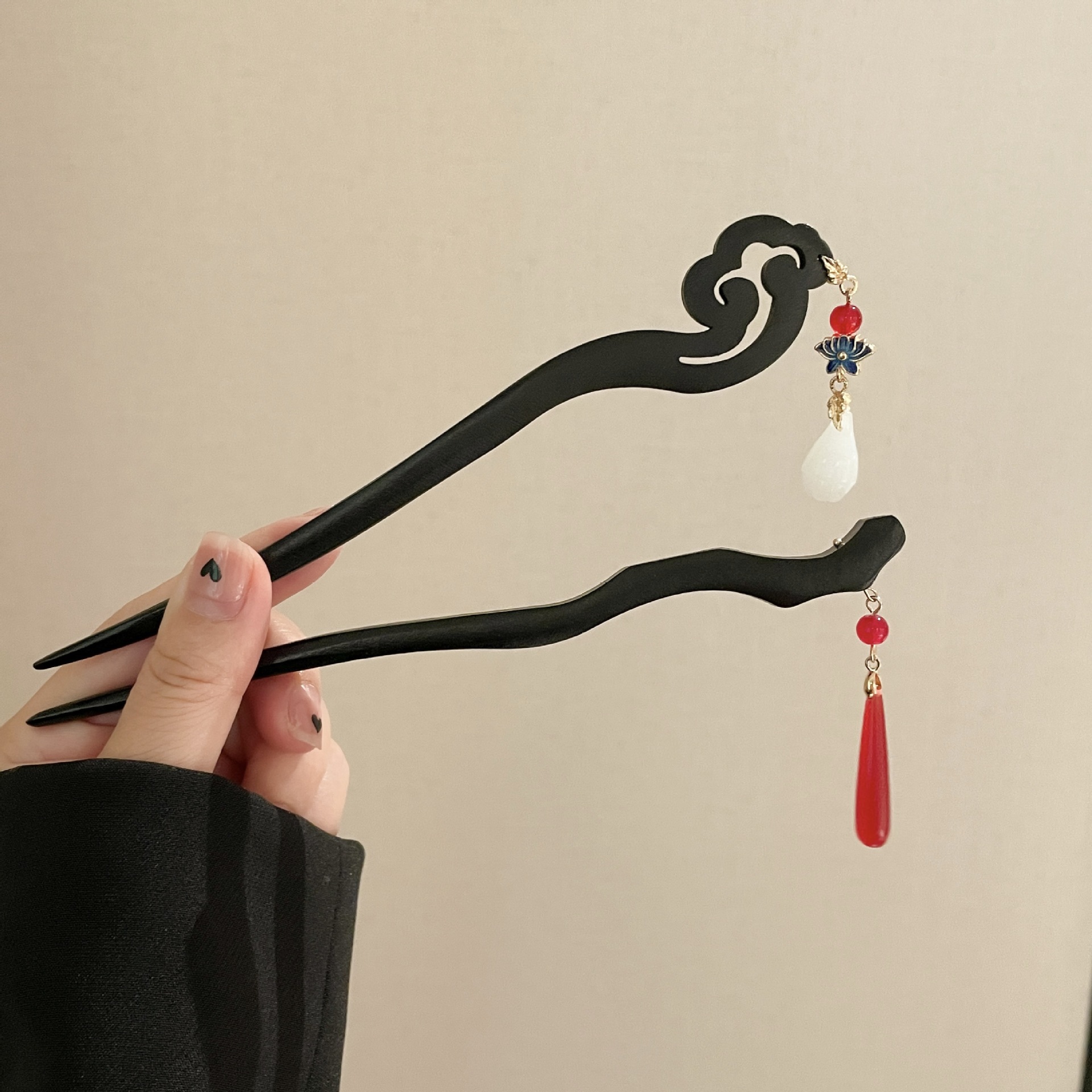 新中式木质发簪女古风簪子简约现代木簪旗袍汉服盘发钗子发饰头饰