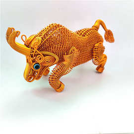 【斗牛】铝线手工氧化铝线大金牛模型家居摆件生日礼物旅游