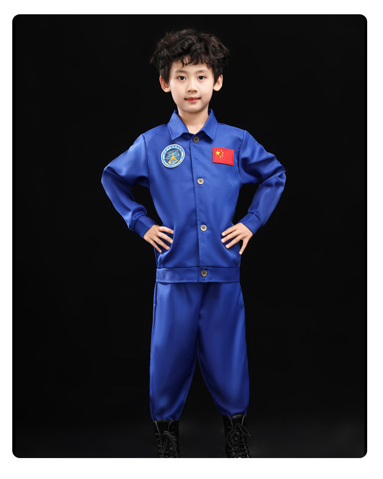 儿童太空服宇航员表演男女童中小学生运动会空军航天员扮演演出服
