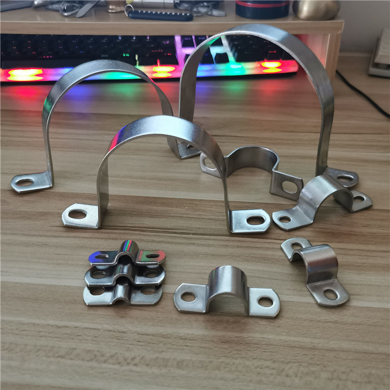 骑马卡304不锈钢加厚骑马卡水管钢管固定管夹马鞍卡圆管卡扣u型喉