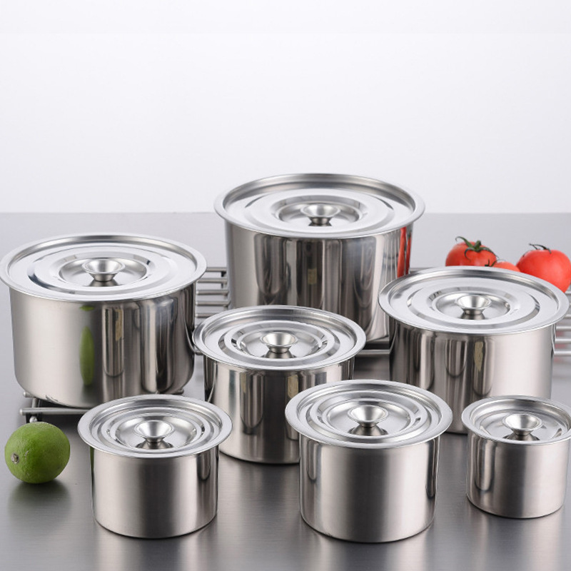4成交118个304不锈钢调料缸调味罐味盅带盖家用罐子厨房商用盒油罐