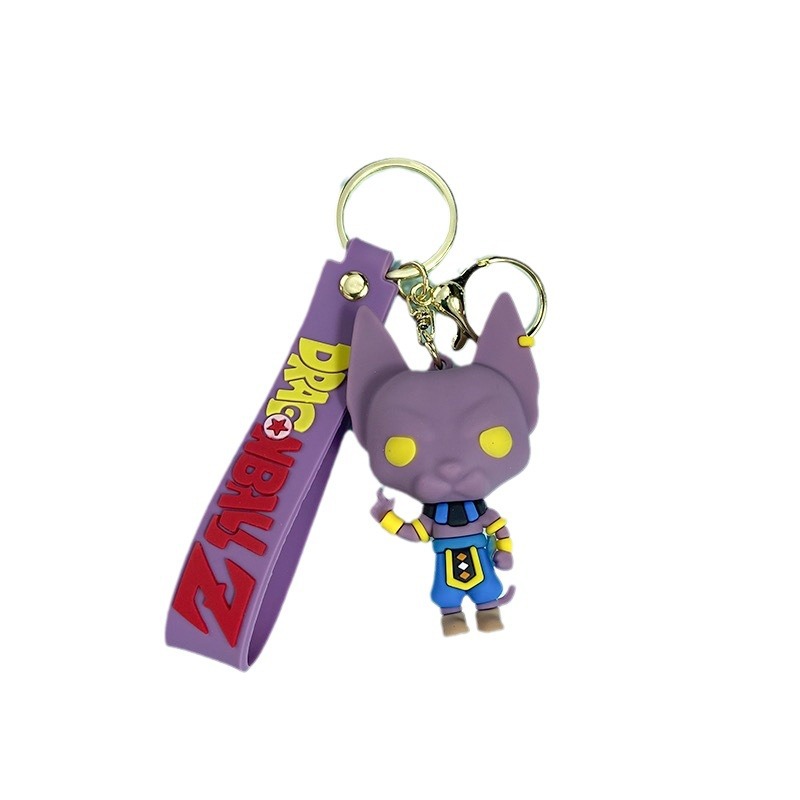 Creative Cartoon Dragon Ball Keychain Cute Monkey King Vegeta Bilus Key Chain Men and Women Handbag Pendant