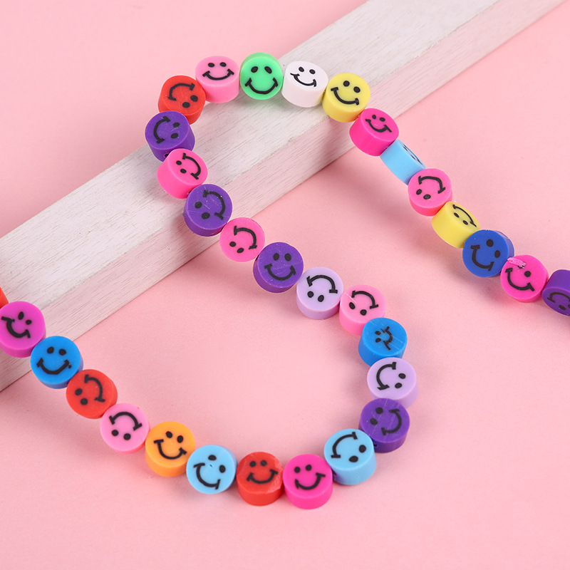 Fashion Color Polymer Clay Polymer Clay Smiley Face Slice Beads Accessories DIY Ornament Polymer Clay Ornament Wholesale
