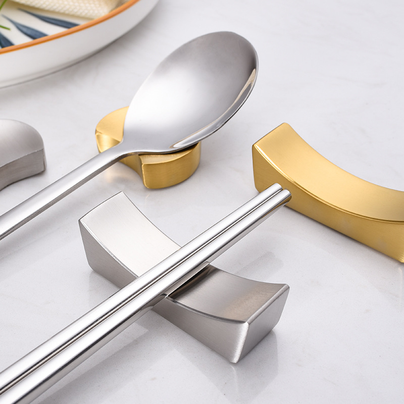 304不锈钢筷架酒店家用筷子架摆台筷托筷枕餐具勺托可刻字