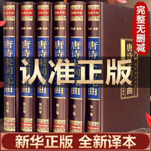 【完整无删减】唐诗宋词元曲正版大全集鉴赏辞典词典精装6册 中华