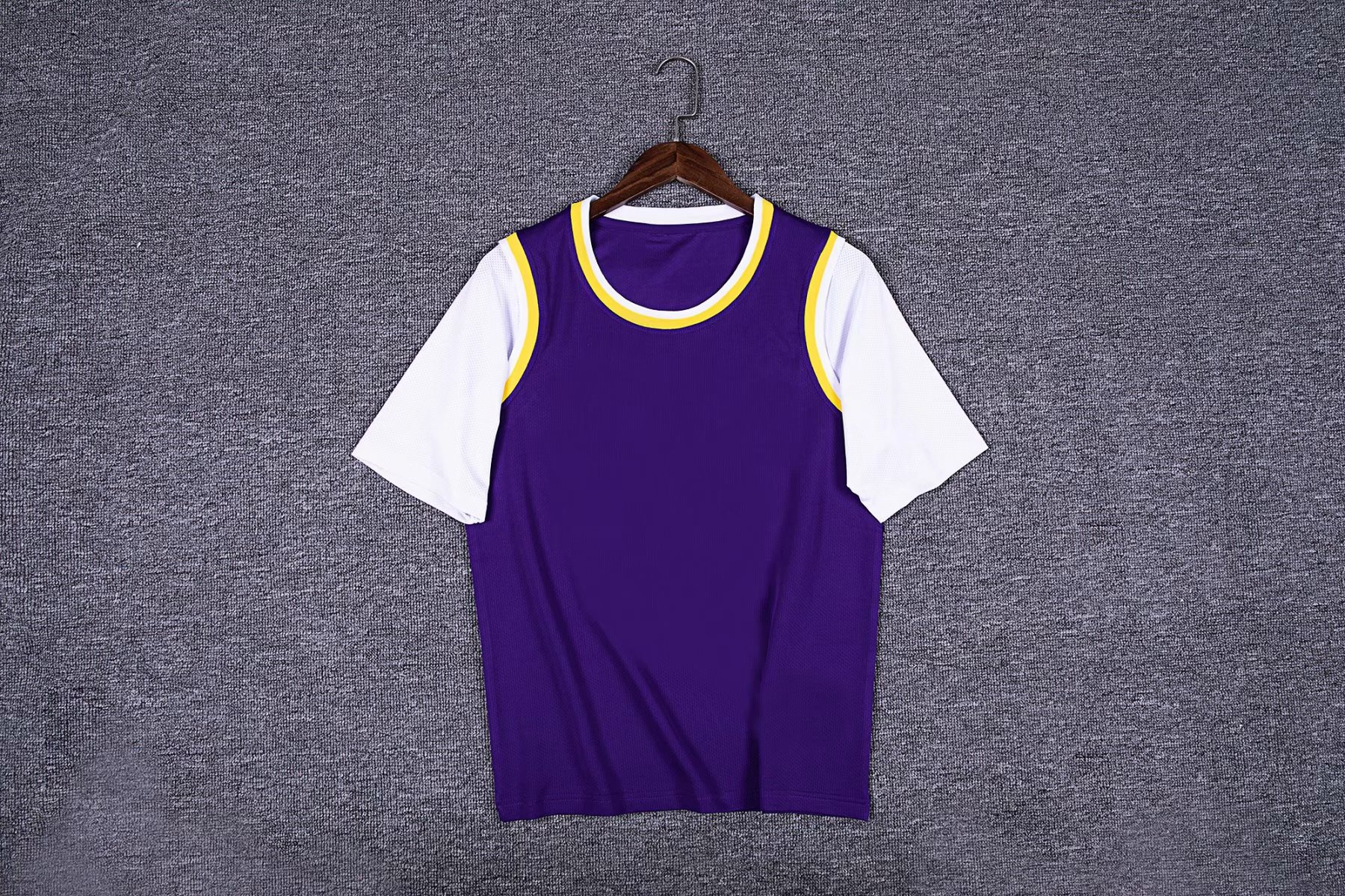 假两件上衣湖人23号詹姆斯24号科比篮球服上衣男篮球衣队服xs-4xl