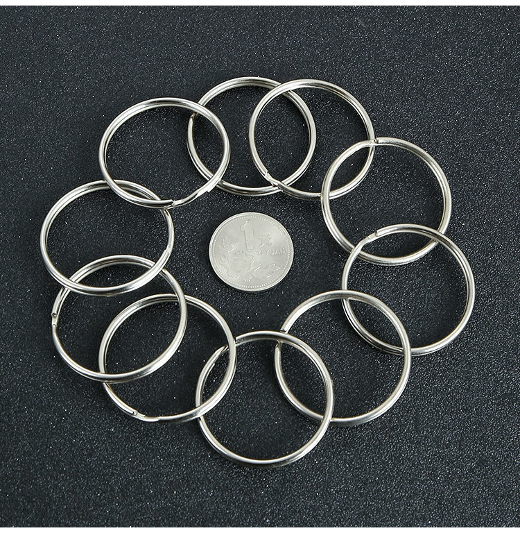 窗帘挂环钥匙钥匙扣钢丝小环配件挂钩镀镍圆环光圈diy汽车钥匙圈