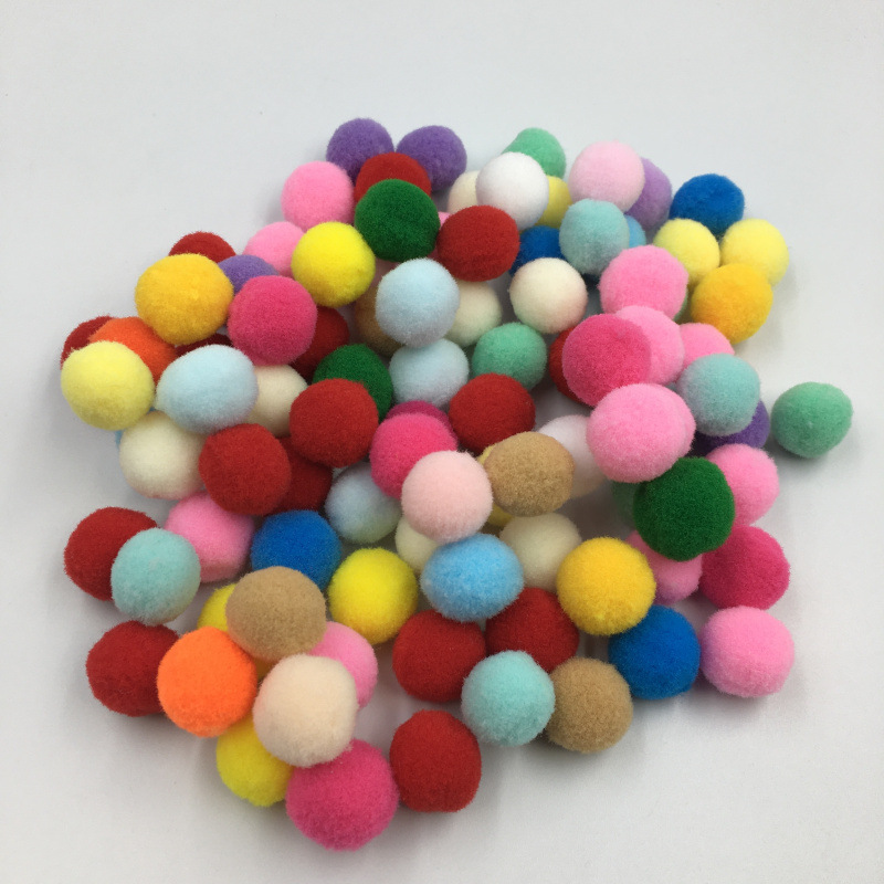 厂家现货彩色毛球高弹力毛绒球涤纶毛球diy饰品配件服装辅料毛球