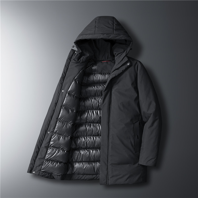 Cotton-Padded Coat Men's Coat Autumn and Winter Business Mid-Length Cotton-Padded Jacket plus-Sized plus Size Coat Workwear Cotton Coat Men's