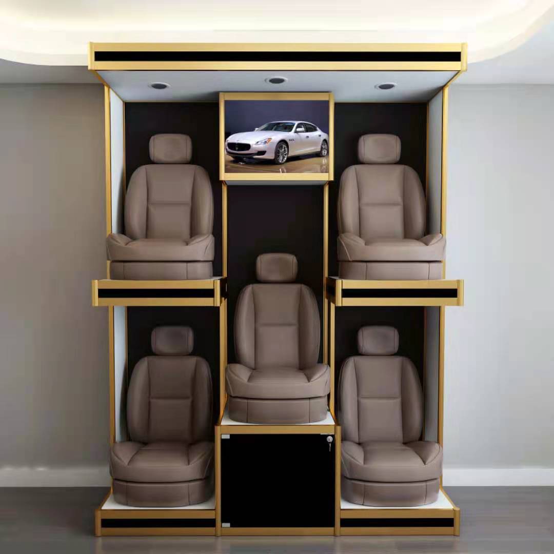 汽车装饰拆装移动旋转店展架精品脚垫太阳膜展示座套座椅展柜金属