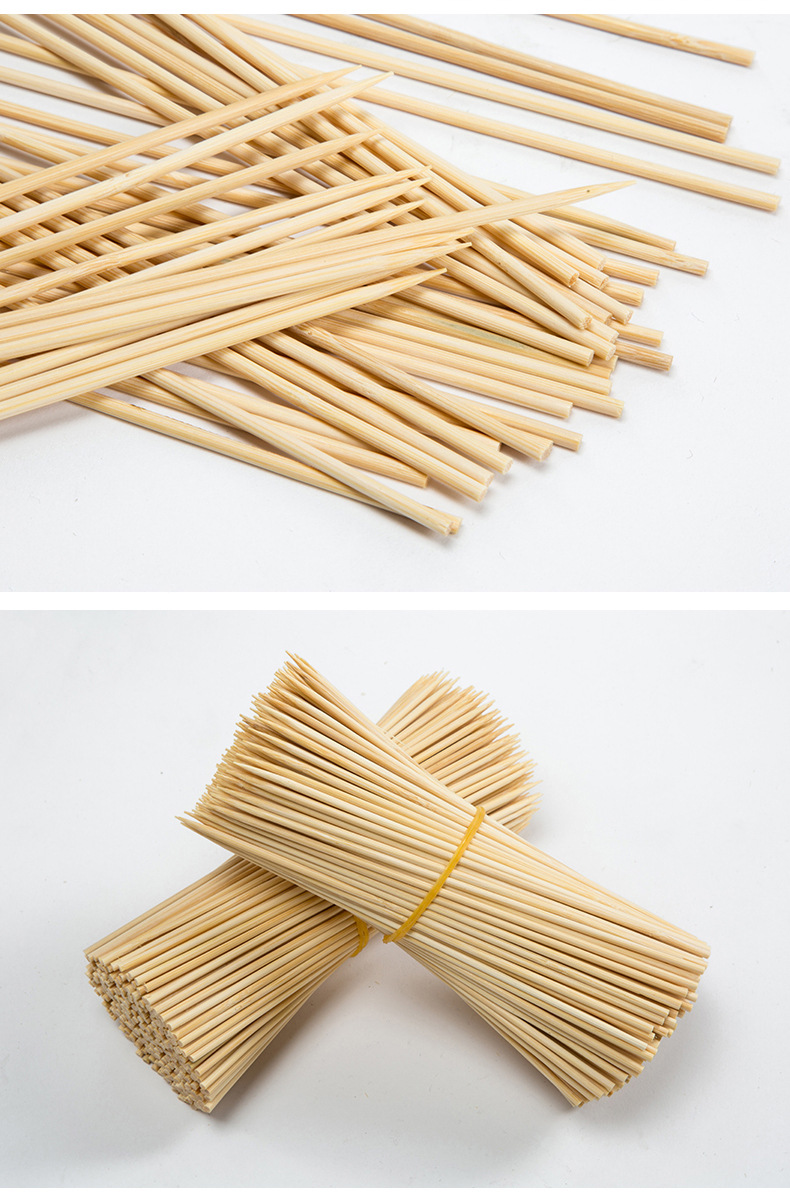 加工厂家批发8.8kg一箱一次性竹签刻字bbq穿串烧烤签水果签羊肉签