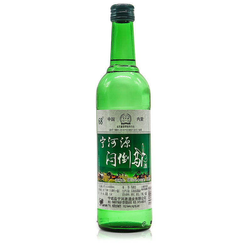 宁河源闷倒驴白酒 68度清香型500ml绿瓶装白酒 简装白酒 光瓶批发
