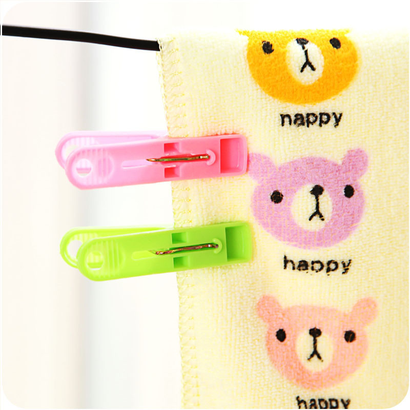 Windproof Plastic Trumpet Clip Towel Clothes Socks Underwear Hanging Multi-Clip Hanger Quilt Clothes Pin 20 Pack