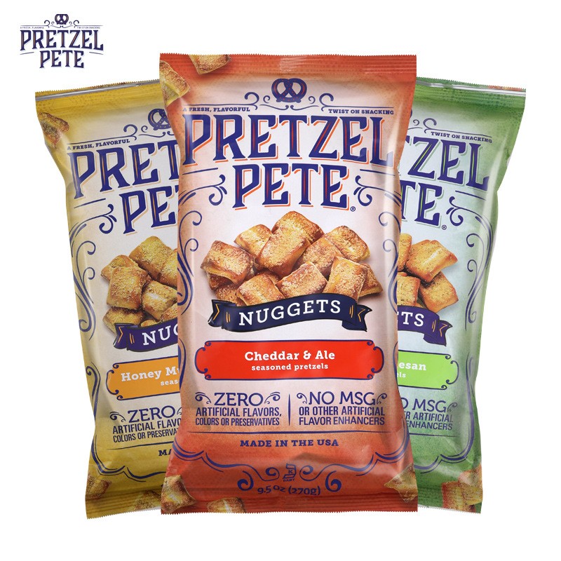 美国进口 pretzel/培珀莉蜂蜜芥末味脆饼干 膨化食品休闲零食270g