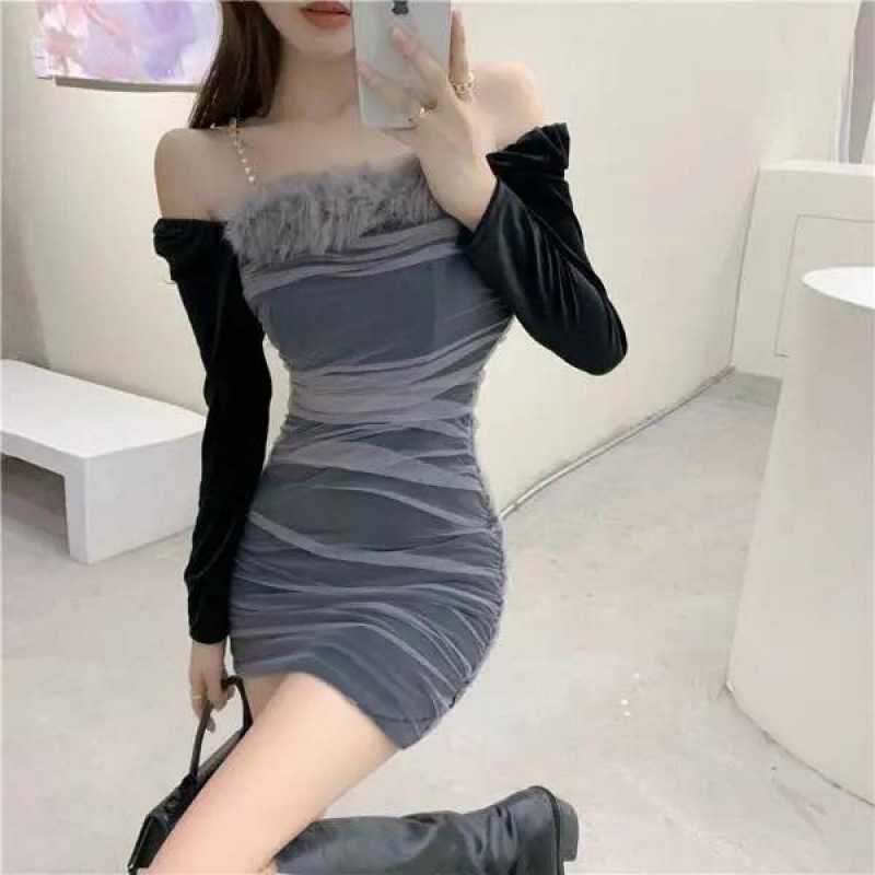 可盐可甜欧洲站2020新款显瘦减龄连衣裙洋气仙女裙网纱连衣裙