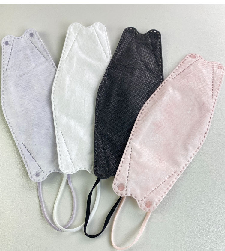 夏季柳叶型口罩玻尿酸防护口罩一次性3d四层鱼嘴型mask日文包装kf