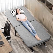 午休折叠床办公室工地小床可移动硬板床家庭备用床午睡神器