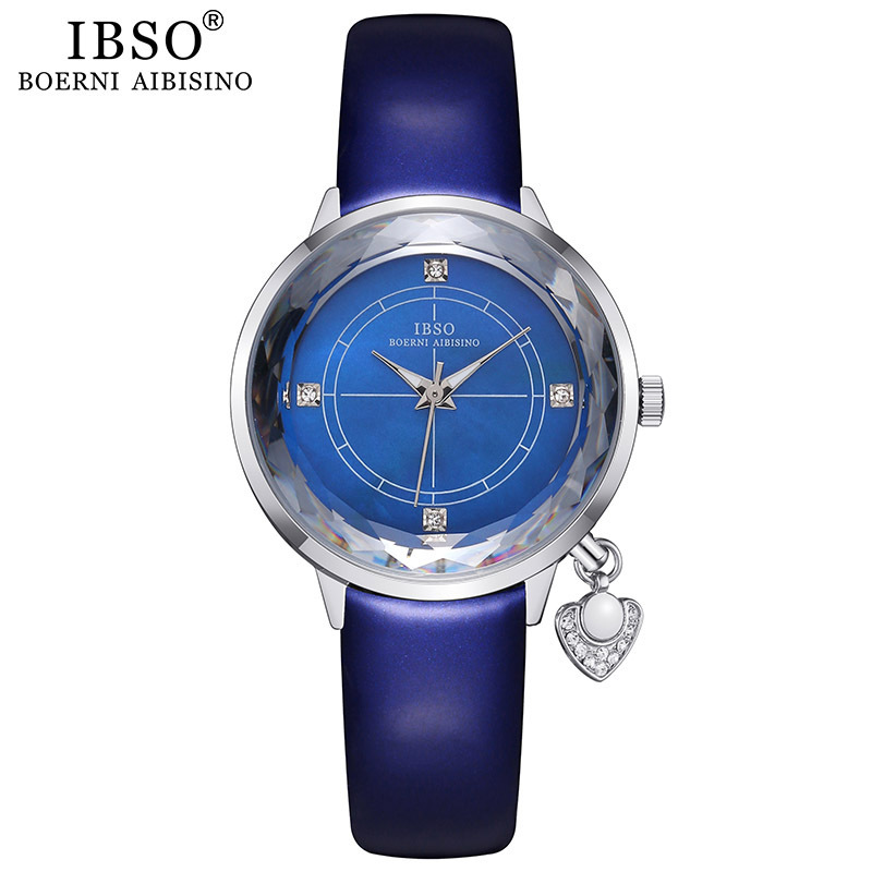 Ibisno New Shell Personality Large Dial Watch Women's Waterproof Korean Style Student Temperamental Trendy Ladies Watches