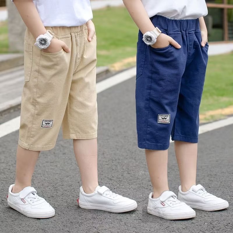 韩系男童短裤夏季薄款儿童七分裤子2024夏装新款中大童男孩外贸潮