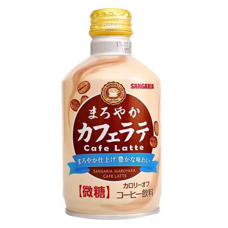 日本进口三佳丽黑咖啡拿铁咖啡微糖牛奶咖啡三佳利咖啡饮料260g
