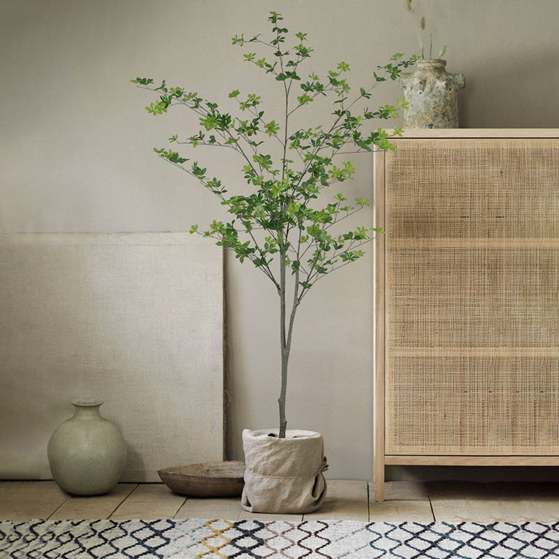 仿真绿植日式植物吊钟假树北欧风室内客厅大型马醉木落地摆件装饰