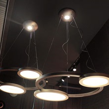 后现代圆形古铜色吊灯美式餐厅客厅卧室灯设计师创意个性别墅灯具