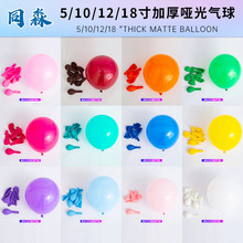 批发仿美哑光气球5寸10寸12寸18寸加厚乳胶生日布置装饰跨境气球