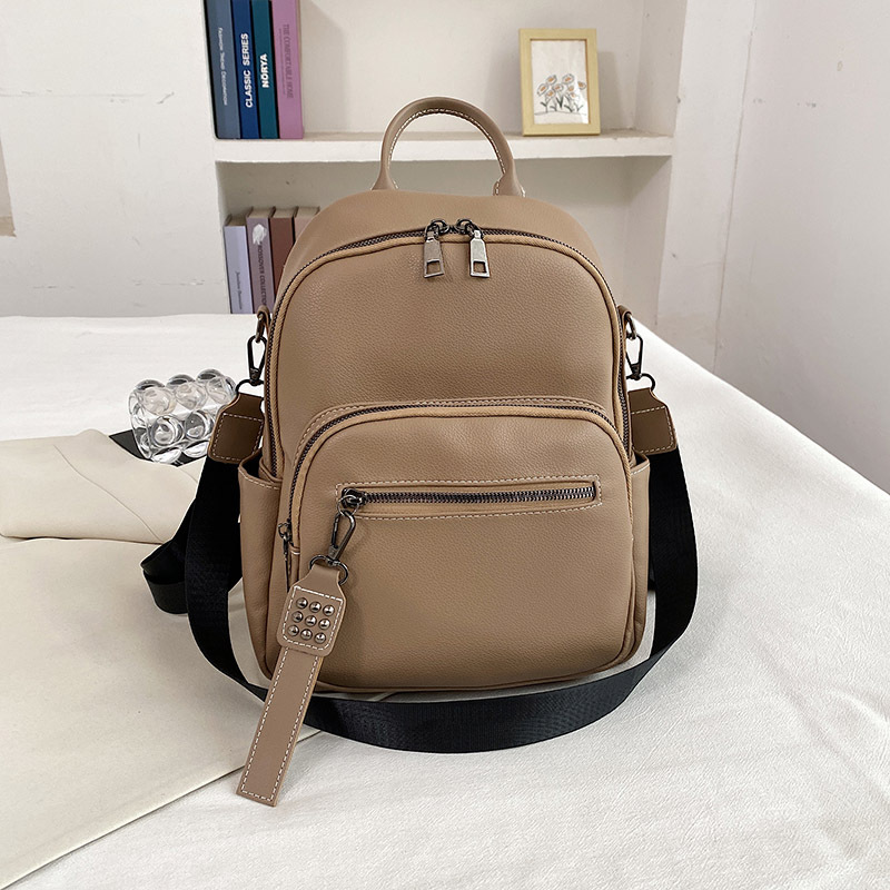 Backpack Women's Texture New Stylish and Lightweight Women's Backpack Soft Leather Backpack Bag