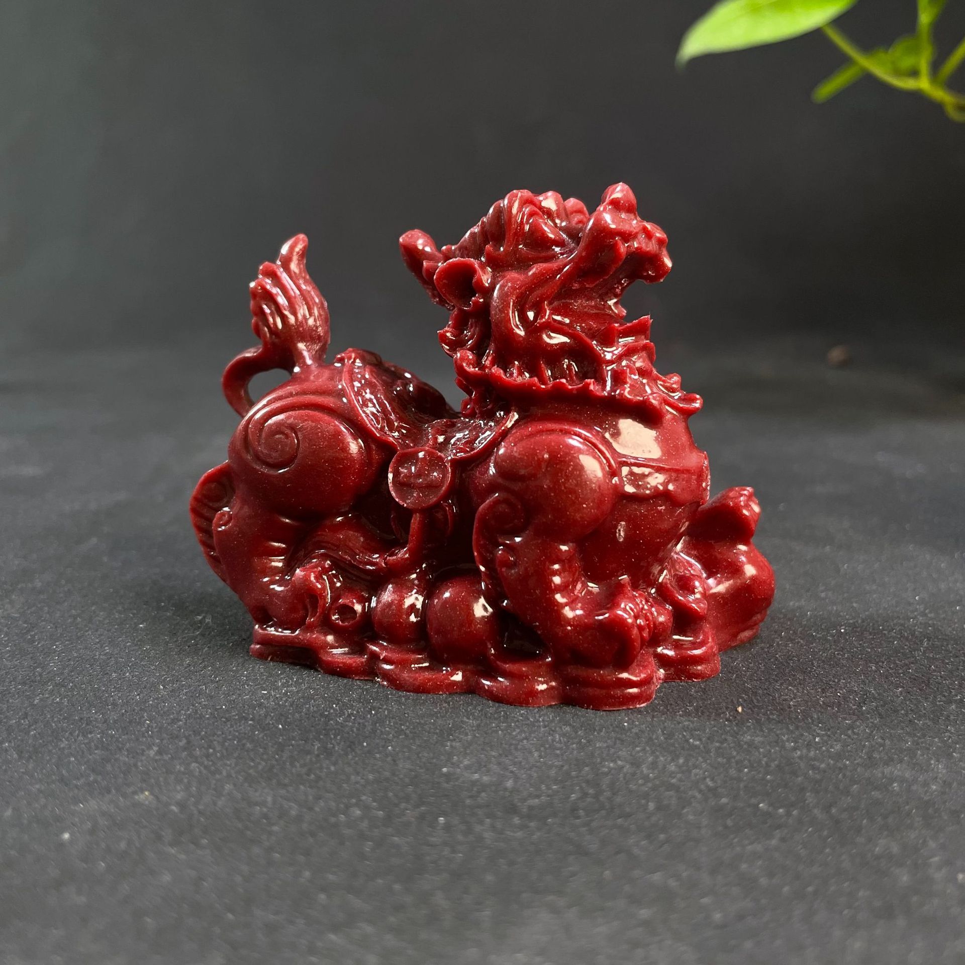 朱砂麒麟摆件紫金砂貔貅客厅装饰饰品居家摆台工艺品批发貔貅摆件