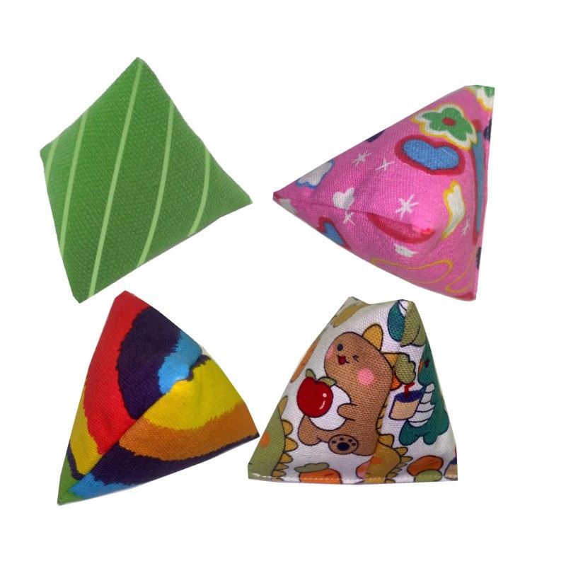 粽子沙包儿童投掷三角沙包加厚帆布耐防漏磨荞麦壳填充柔软幼儿园