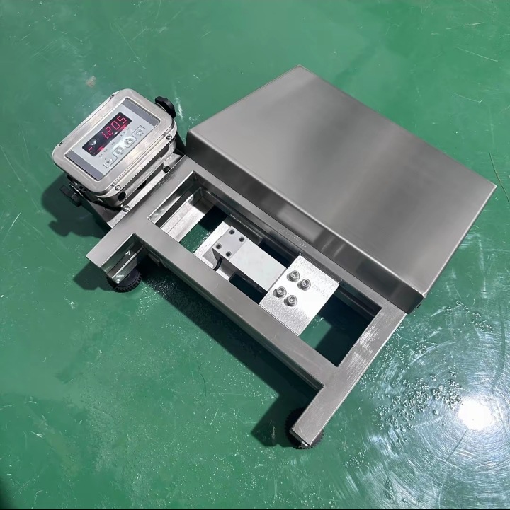 TCS300公斤电子台秤落地称304不锈钢防水防腐400*500台面