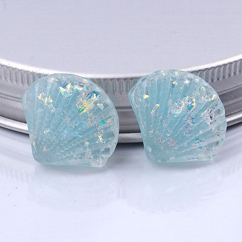 树脂七彩贝壳珍珠 手机壳diy材料发饰耳环配件 diy饰品配件挂件