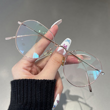 安科文艺复古眼镜框女可配有度数素颜神器超轻纯钛眼镜框架89030