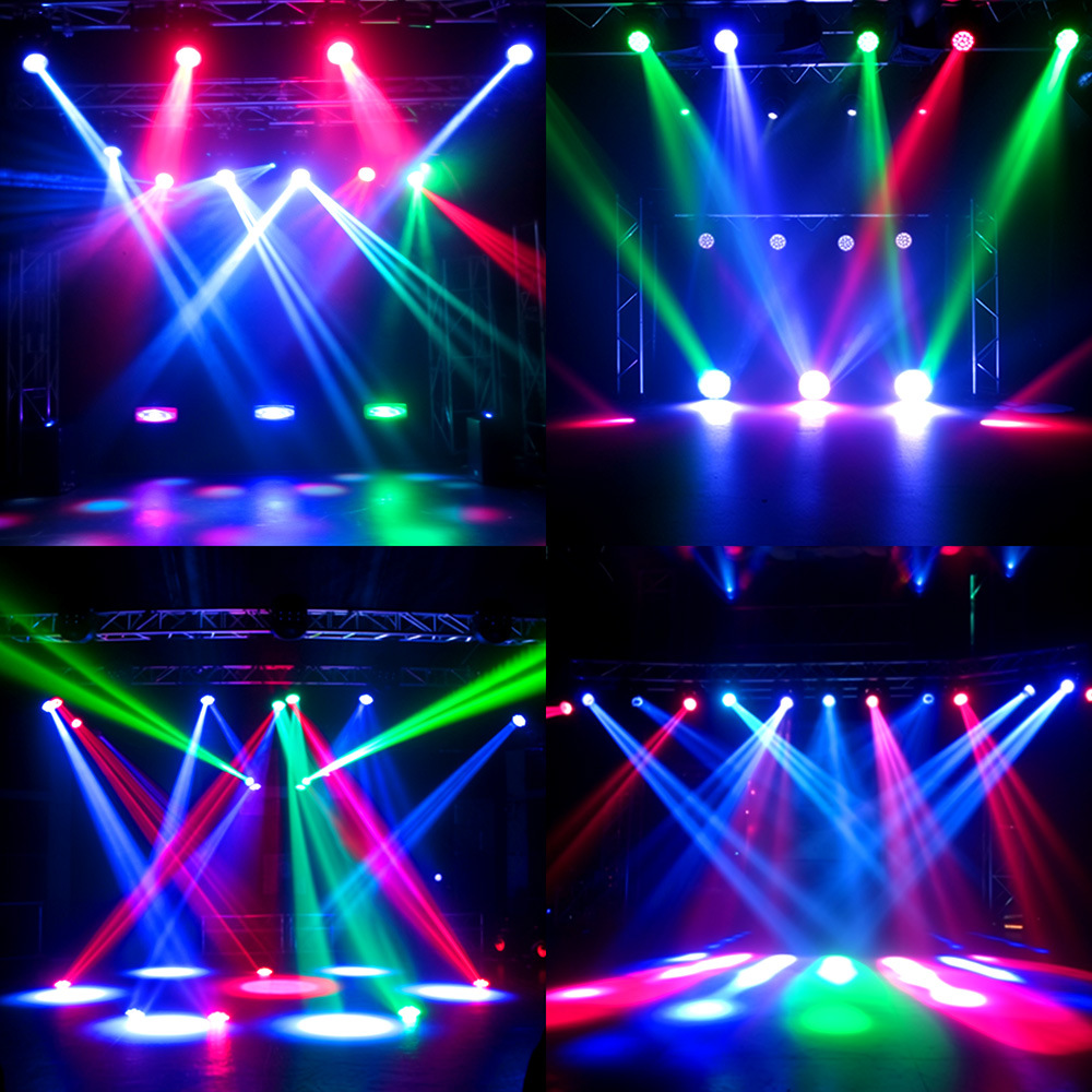 Led Mini Spider Light Eight Eyes Beam Light KTV Flash Voice Control Bar Disco Laser Moving Head Light Stage Lights