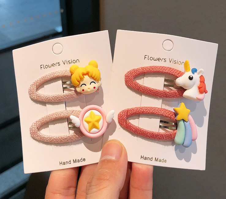 韩国儿童发夹bb夹卡碎发公主可爱水果蔬菜卡子手工绕线女童刘海夹