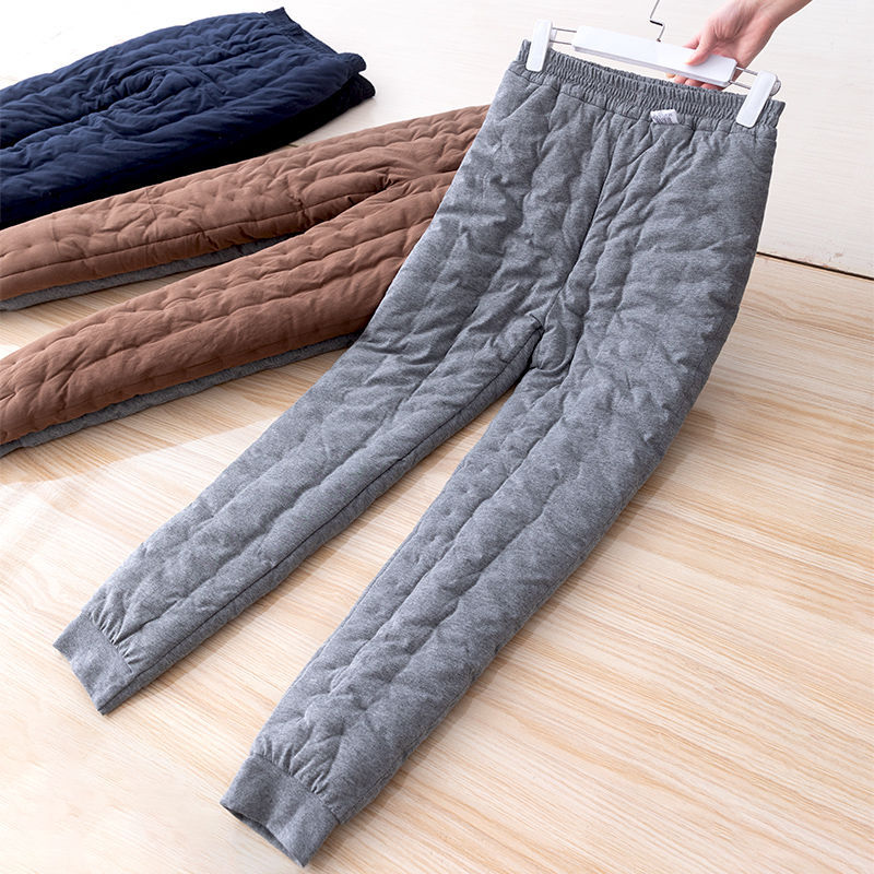 手工棉裤棉花加厚男中老年内穿保暖裤男士防寒高腰弹力裤子冬爆款