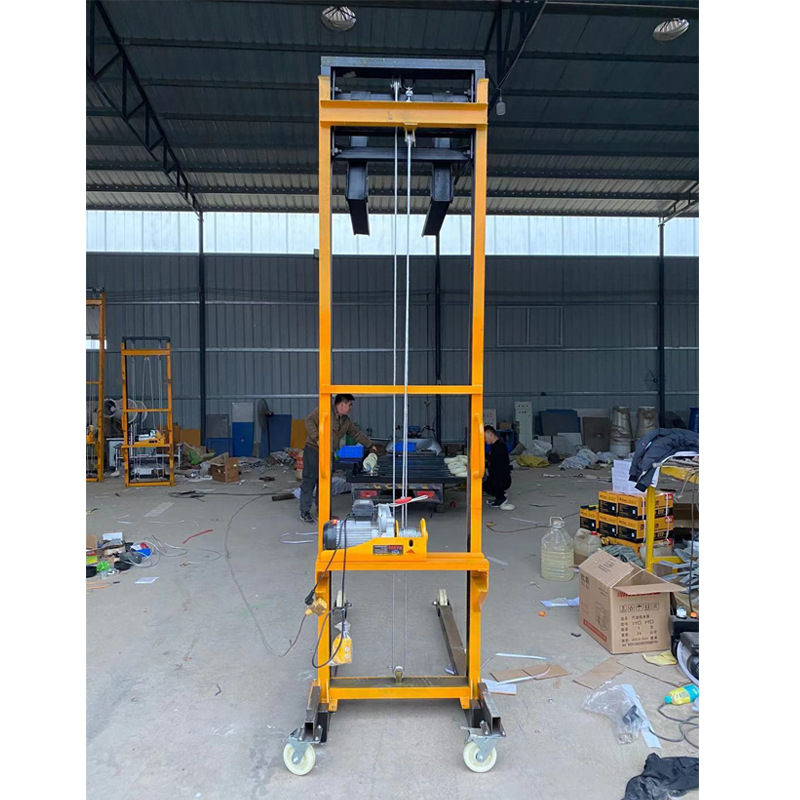 小型移动式工地上砖机自动省空间电动堆高车室内加气块砖升降机