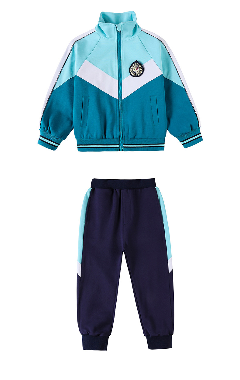 2021新款儿童校服春秋装学生班服套装幼儿园园服英伦风运动会蓝色