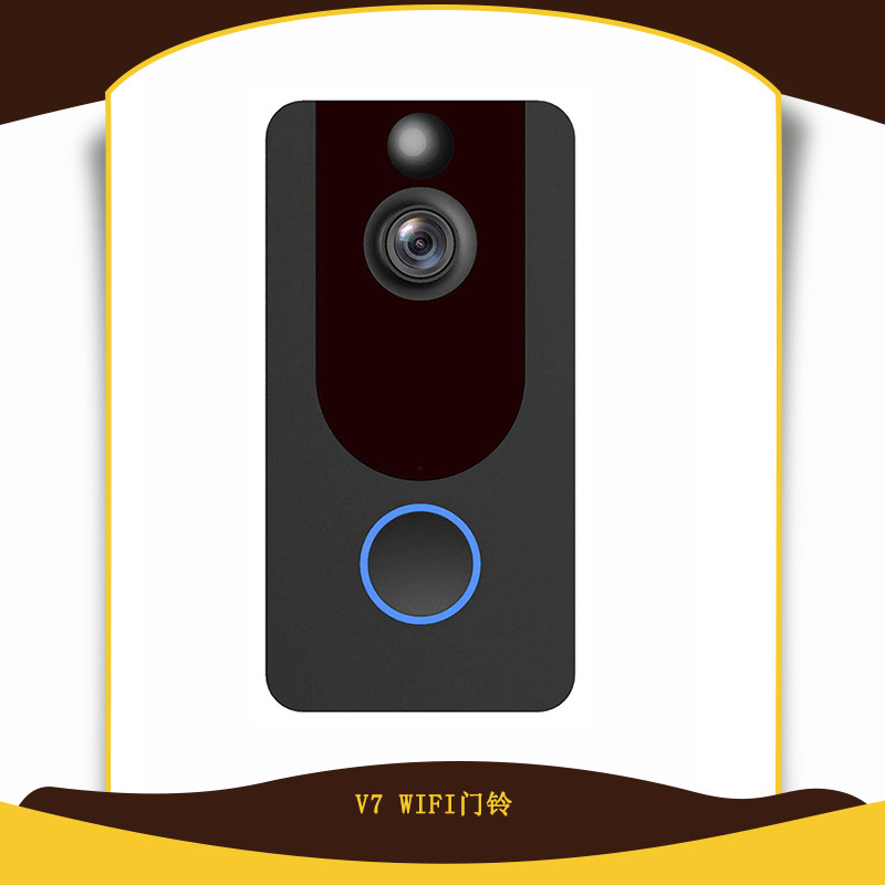 家用无线wifi可视智能门铃 智能语音对讲视频防盗监控门铃红外v5